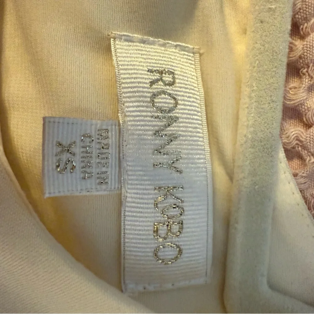 Ronny Kobo Fallen Feathered-Hem Mini Dress – Ivory (XS) - Picture 7 of 12